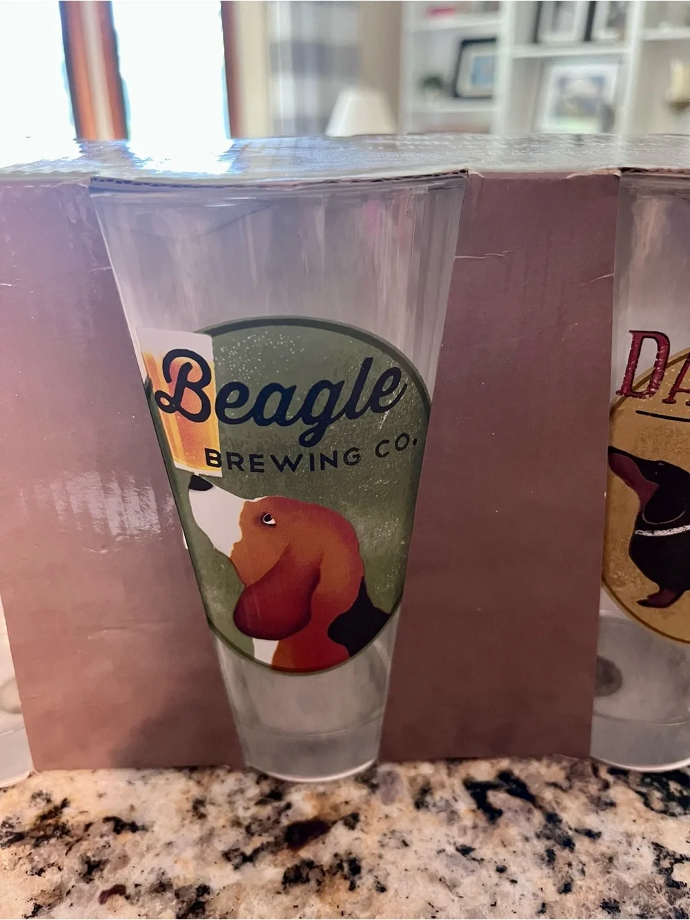 Pier 1 Dog-Theme Pub Glasses - set of 4